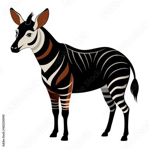 zebra isolated on white background
