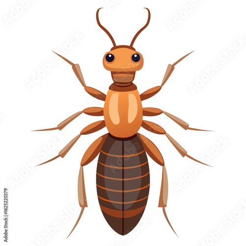 cartoon cockroach isolated on white background