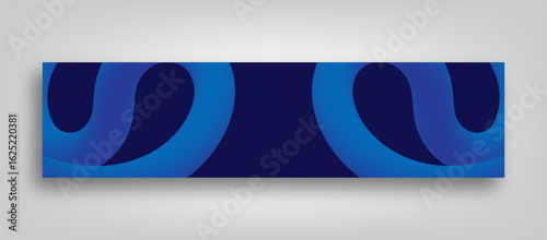 abstract 3d dynamic blue background linkedin banner design
