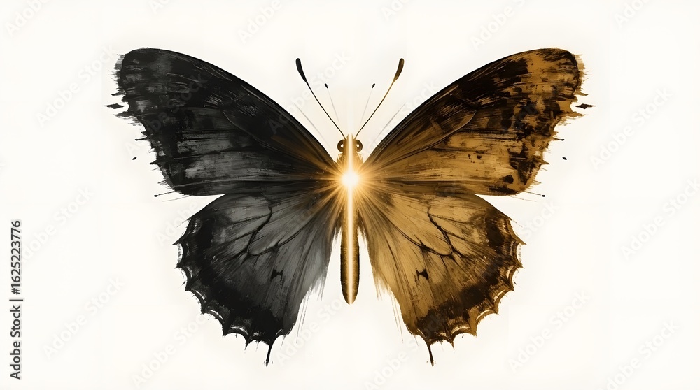 Obraz premium Stylized Butterfly with Sunlight