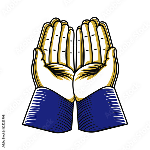 Hands in Prayer Position Symbolizing Yom Kippur, Reflection, and Spirituality for Religious Blogs, Cultural Education, and Awareness Campaigns  