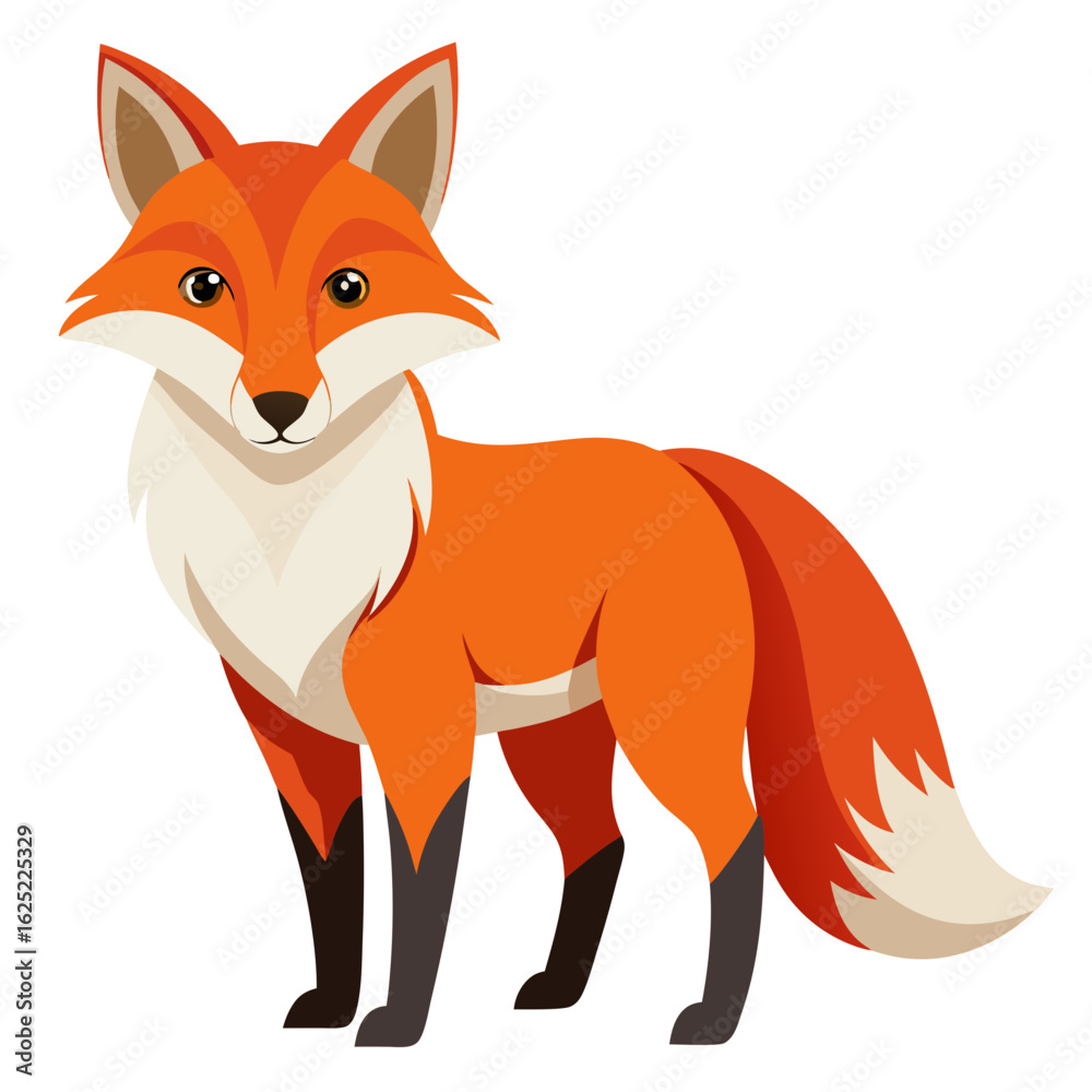 Obraz premium fox cartoon isolated on white