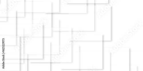 white background with faint geometric lines featuring intersecting patterns. white and grey glossy squares, abstract tech banner design. Graphic design element stripes concept for web, flyer.