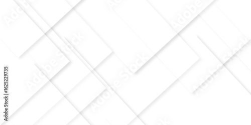 white background with faint geometric lines featuring intersecting patterns. white and grey glossy squares, abstract tech banner design. Graphic design element stripes concept for web, flyer.