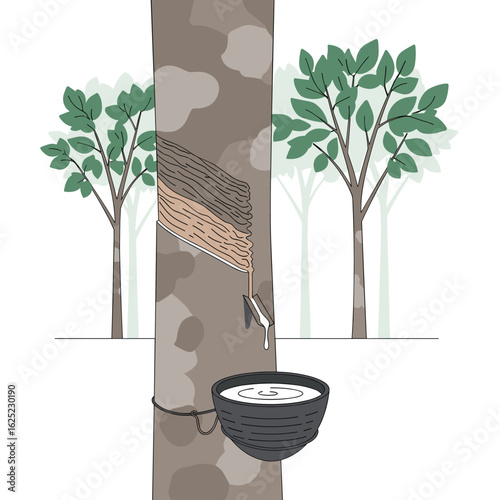 Exploiting latex from rubber trees for natural rubber production a sustainable plantation process