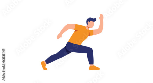 Man Doing a Running Lunge