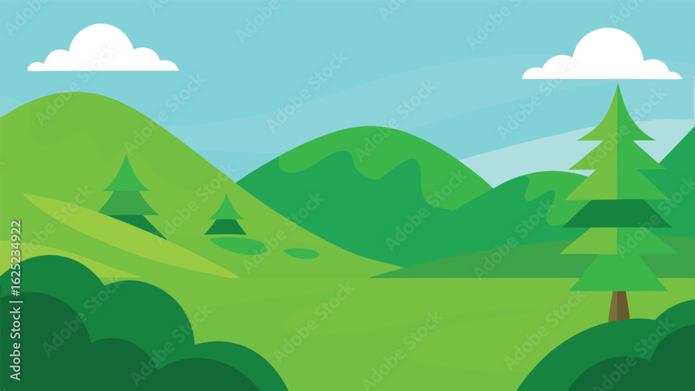 Obraz premium landscape with mountains and trees