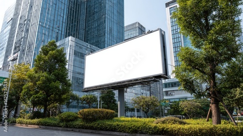 Wallpaper Mural Clean blank billboard in a downtown setting modern architecture backdrop perfect for advertising mockups Torontodigital.ca