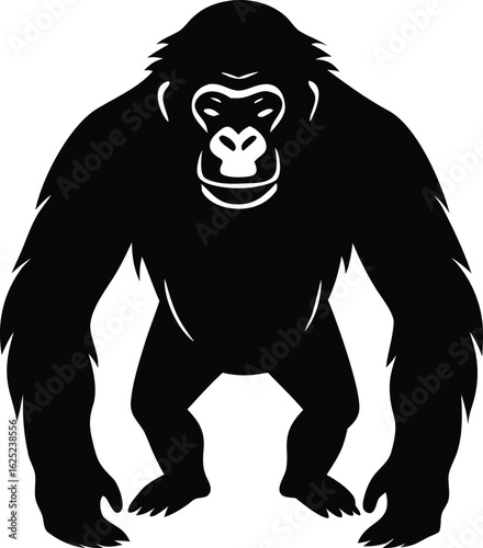  endangered chimpanzee vector illustration