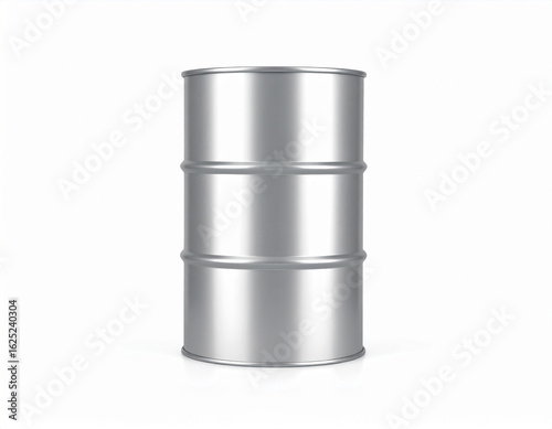 metal barrel mock up isolated on white background