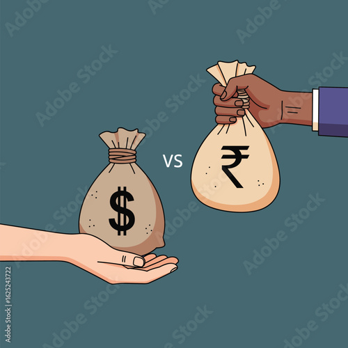 Comparing us dollar and indian rupee financial exchange and value