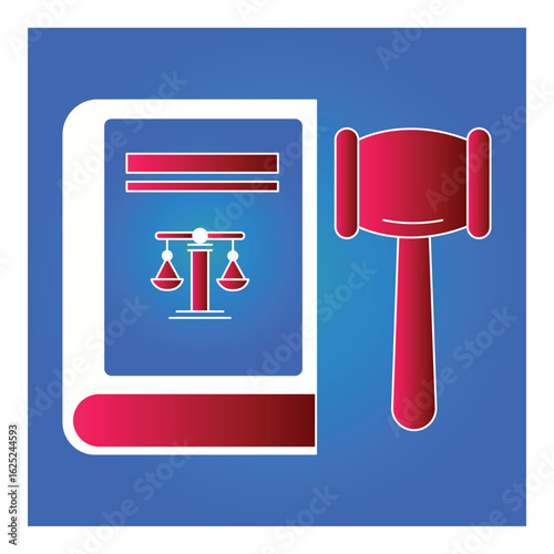 Legal Judgment and Law Court Vector Icon