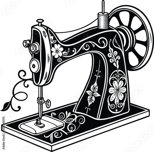 Sewing machine svg, seamstress png, sewing machine silhouette, eps vector file
