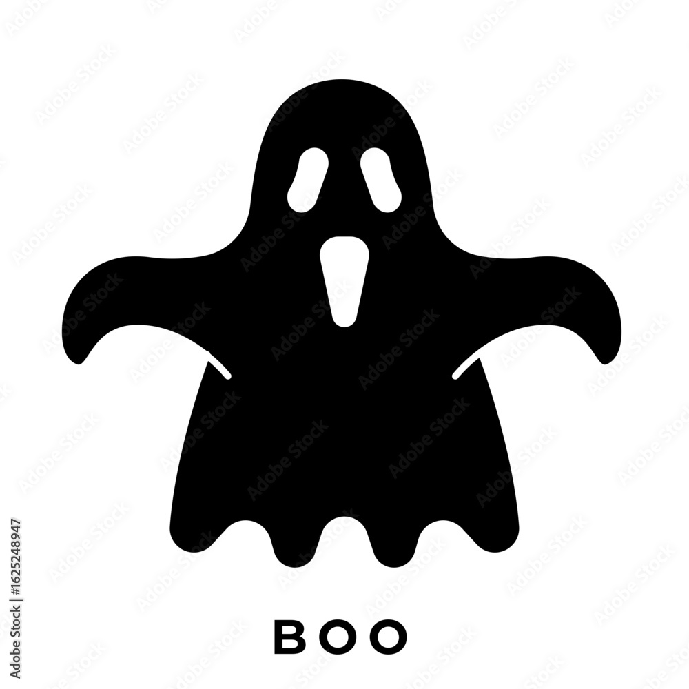 Boo Icon, Scary Text Effect for Halloween Designs Vector, Icon Glyph Style Boo Icon, Scary Text Effect for Halloween Designs Vector, Icon Glyph Style