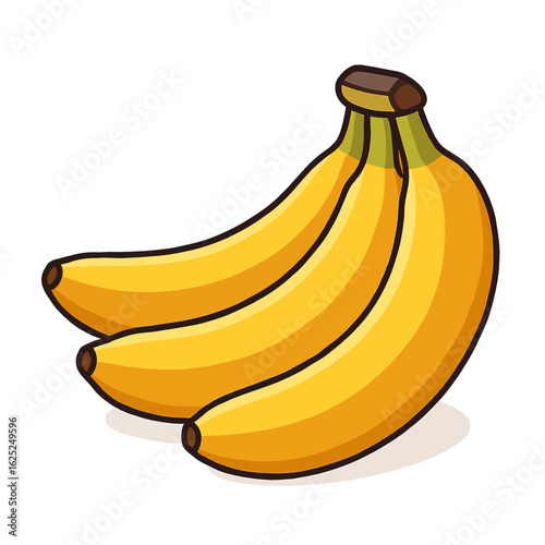 Ripe Yellow Bananas a Healthy and Energizing Tropical Fruit Bunch Ready to Eat