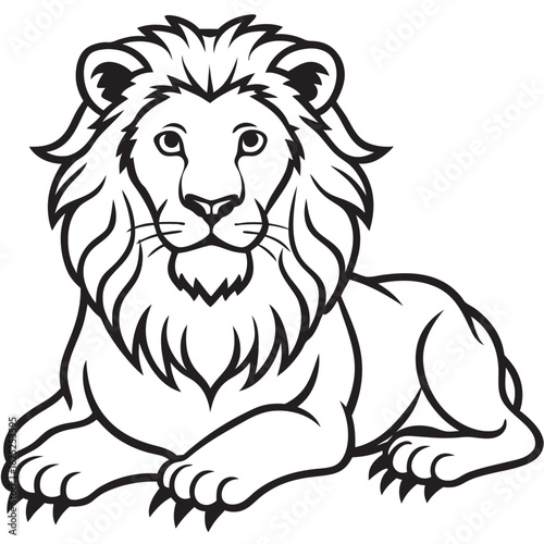 Lion Icon Vector Set – Bold Outline Jungle Animal, Mascot, Shield, Silhouette, Tattoo & Coloring Page Design	