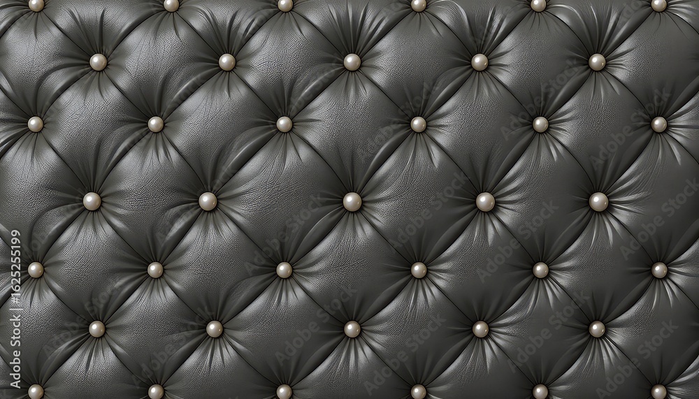Obraz premium Elegant Charcoal Upholstery with Button Detail A Sophisticated and Plush Textured Surface for Luxury Design and Stylish Interior Applications