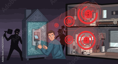 Home Security System Detects Intruders Alerting Homeowner Of Potential Threat