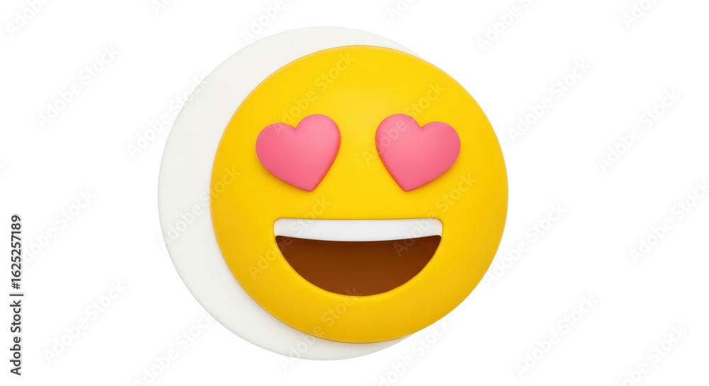 Fototapeta premium Isolated Emoji with Heart Eyes