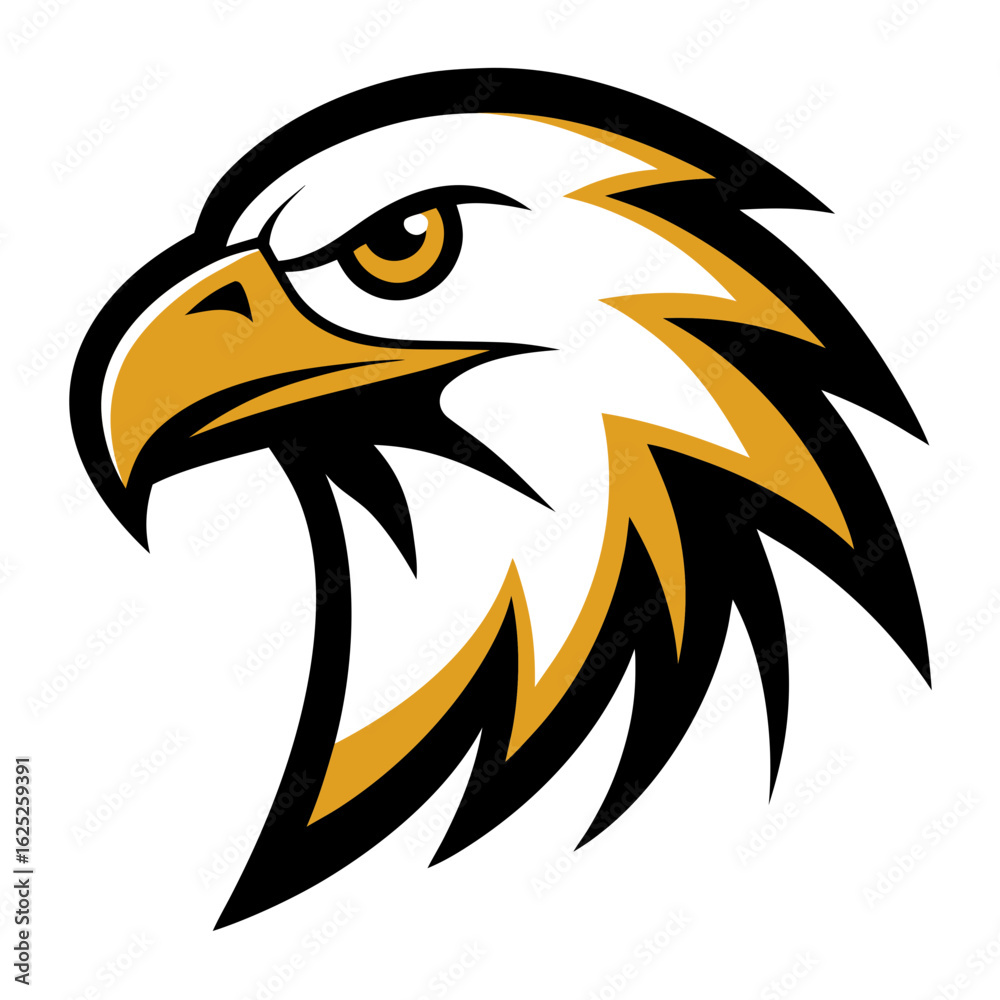 Obraz premium Stylish Design Eagle Head Vector Style on White
