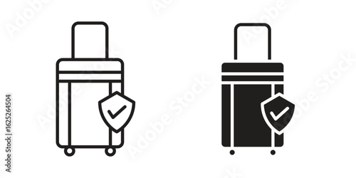 Travel insurance icon vector design element logo template