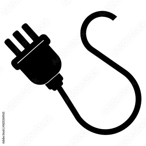 Extension Cord Vector Icon Illustration in Flat Design for Power and Electricity Concepts