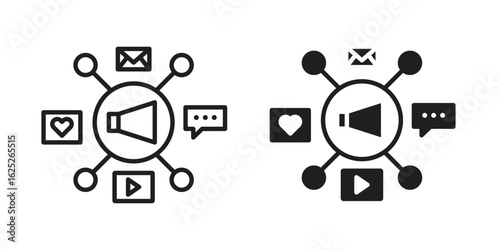 Social campaign icon vector design element logo template
