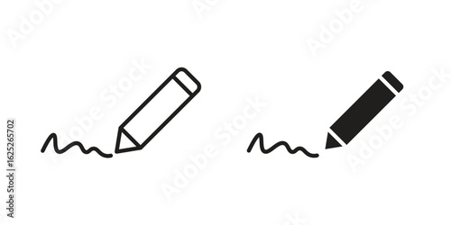 Signature icon vector design element logo template