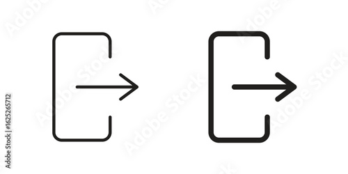 Sign out icon vector design element logo template