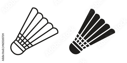 Shuttlecock icon vector design element logo template