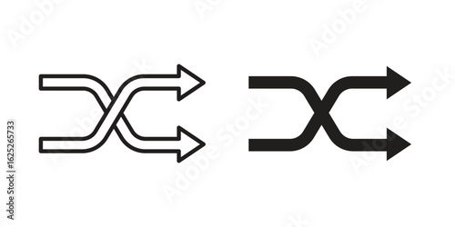 Shuffle arrow icon vector design element logo template