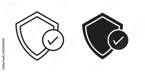 Shield check icon vector design element logo template