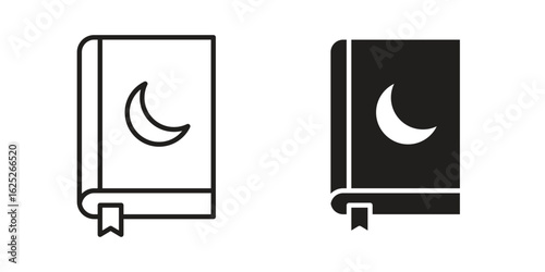 Quran book icon vector design element logo template