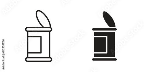 Open tin can icon vector design element logo template