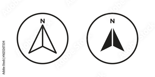 North icon vector design element logo template
