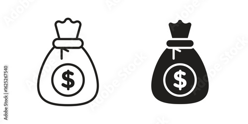 Money bag icon vector design element logo template