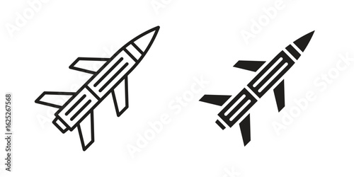 Missile icon vector design element logo template