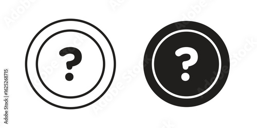 Interrogation icon vector design element logo template