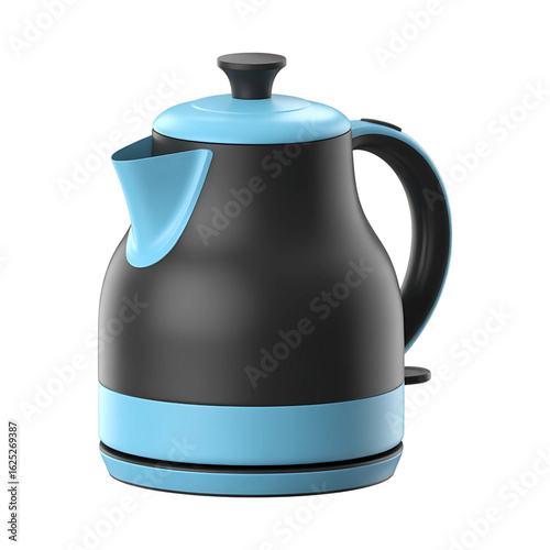 3d Modern Black and Blue Electric Kettle