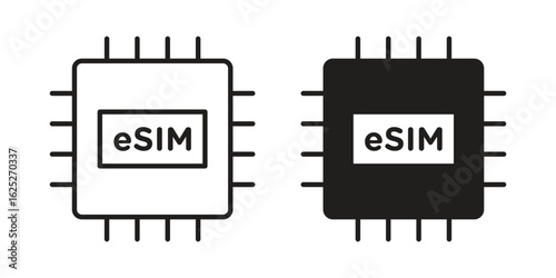 ESIM icon vector design element logo template