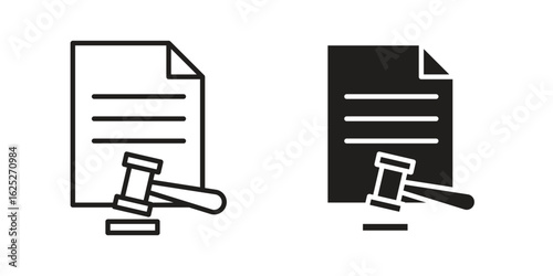 Court decision icon vector design element logo template