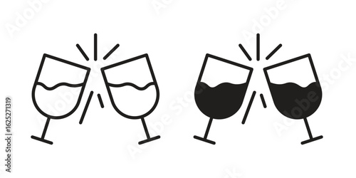Clinking glasses icon