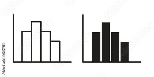 Chart histogram icon