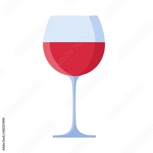 Glass of Red Wine Icon Isolated on a Transparent Background 