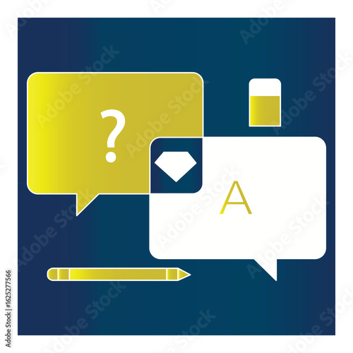 Business Customer Service Question Answer Vector Icon