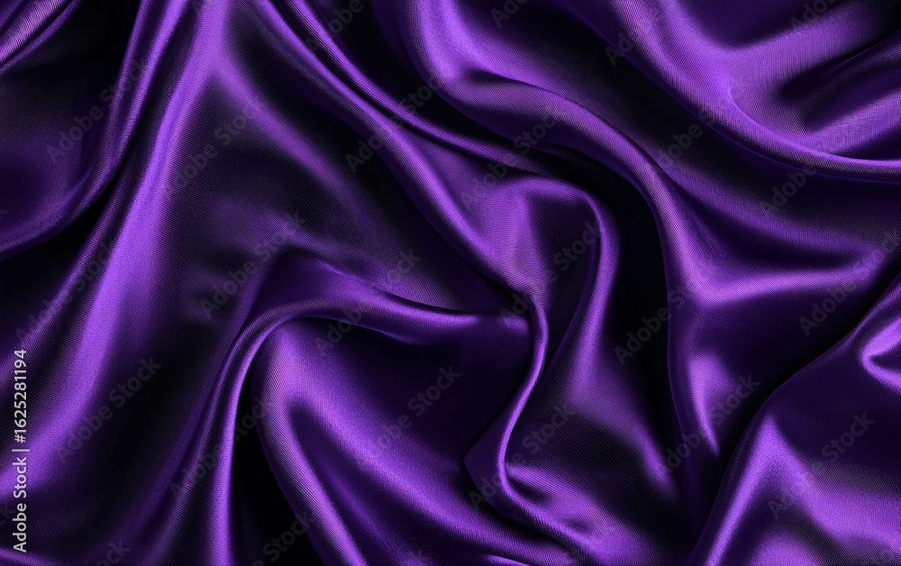 Obraz premium Elegant purple silk fabric with soft folds and subtle light reflections