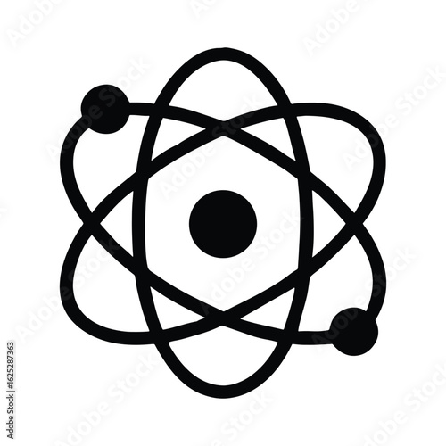 Atomic structure science symbol illustration