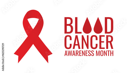 Blood Cancer awareness month Vector illustration  design concept , it s observed each year during September. 