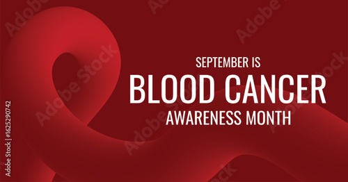 Blood Cancer awareness month Vector illustration  design concept , it s observed each year during September. 