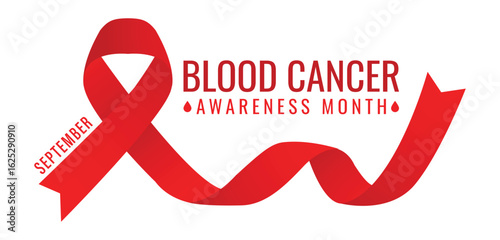 Blood Cancer awareness month Vector illustration  design concept , it s observed each year during September. 